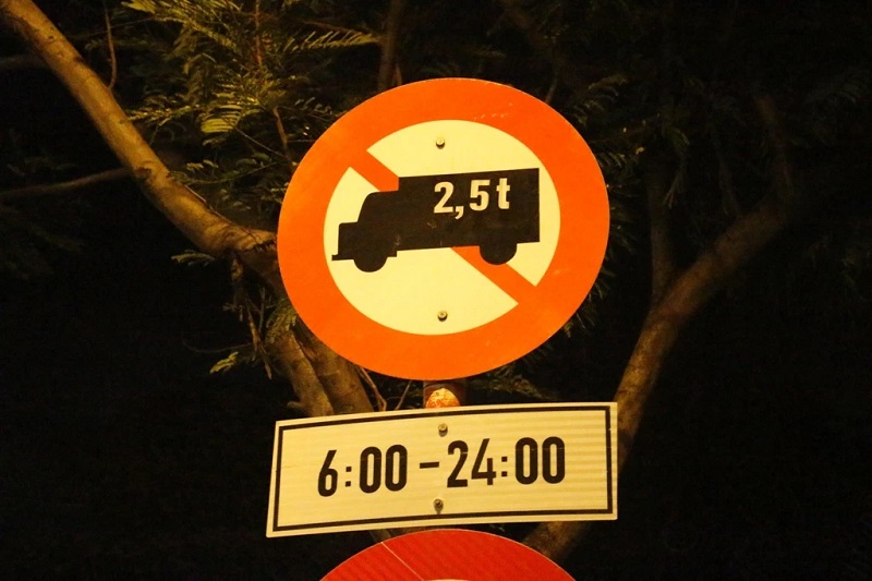 Tuyến đường có khung giờ cấm xe tải