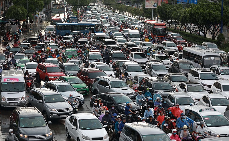 Ùn tắc giao thông tại Sài Gòn