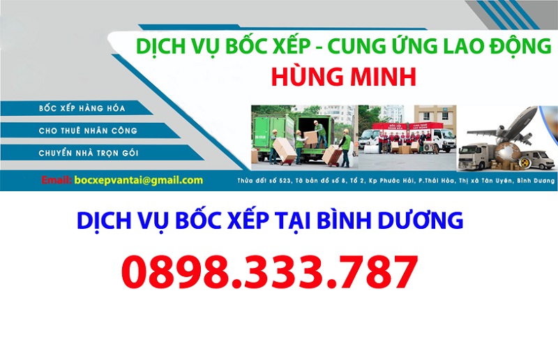 Dịch vụ bốc xếp, cung ứng lao động công ty Hùng Minh