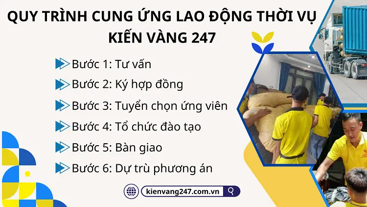 Dịch vụ cung ứng lao động thời vụ tại Kiến Vàng có quy trình rõ ràng bài bản