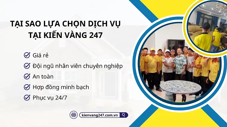 Sử dụng dịch vụ bốc xếp hàng hóa chuyên nghiệp tại Kiến Vàng 247 giúp tối ưu chi phí cho khách hàng