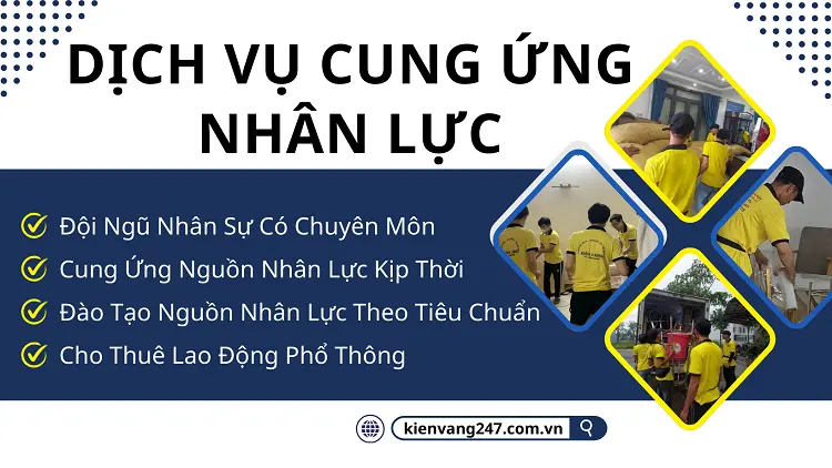 Kiến Vàng 247 chuyên cung cấp dịch vụ cung úng nguồn nhân lực phù hợp với nhu cầu của Doanh nghiệp tại TPHCM